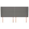 vidaXL Headboard with Ears Dark Grey 163 cm Fabric