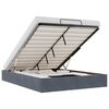 vidaXL Ottoman Storage Bed Frame No Mattress Dark Grey Queen Velvet