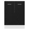 vidaXL Bottom Cabinet Black Oak 60x46x81.5 cm Engineered Wood