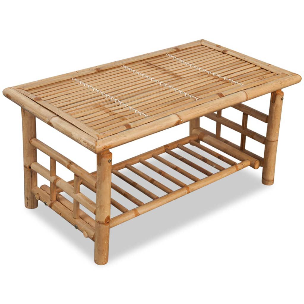 vidaXL コーヒーテーブル 天然　50x90x30mm vidaXL Coffee Table Bamboo 90x50x45 cm | vidaXL.com.au