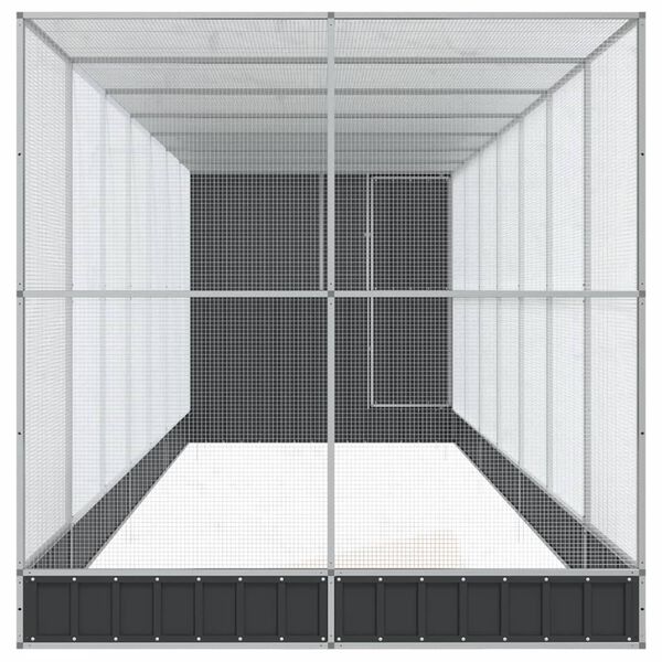 vidaXL Aviary with Extension Silver 830x203x216 cm Steel