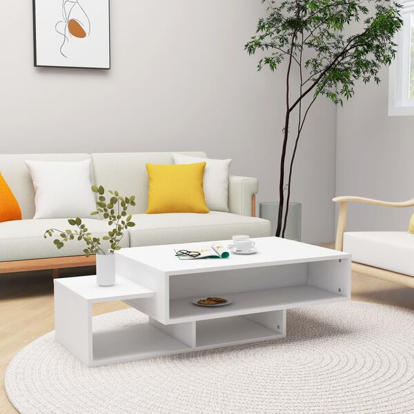 vidaXL Coffee Table White 105x55x32 cm Engineered Wood