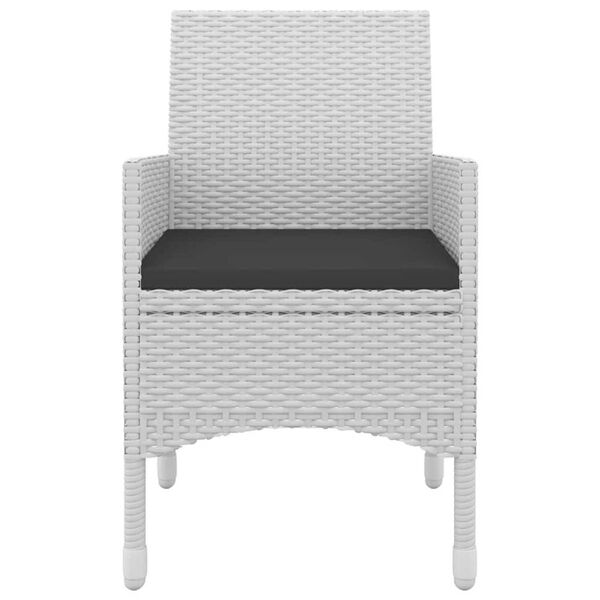 vidaXL 9 Piece Garden Dining Set with Cushions Poly Rattan and Glass