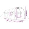 vidaXL Greenhouse with Steel Frame Green 12 m&sup2; 6x2x2 m