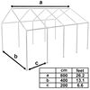 vidaXL Frame for 8x4 m Marquee Steel
