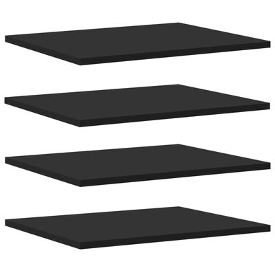 vidaXL Bookshelf Boards 4 pcs Black 40x50x1.5 cm Engineered Wood