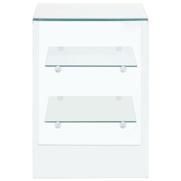 vidaXL Coffee Table 50x40x56 cm Tempered Glass