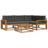 vidaXL Outdoor Sofa Set with Cushion 5 pcs Natural and Anthracite