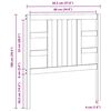vidaXL Bed Headboard 96x4x100 cm Solid Wood Pine
