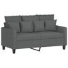vidaXL 3 Piece Sofa Set with Cushions Dark Grey Fabric