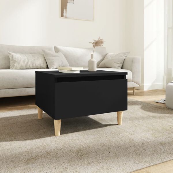 vidaXL Side Table Black 50x46x35 cm Engineered Wood