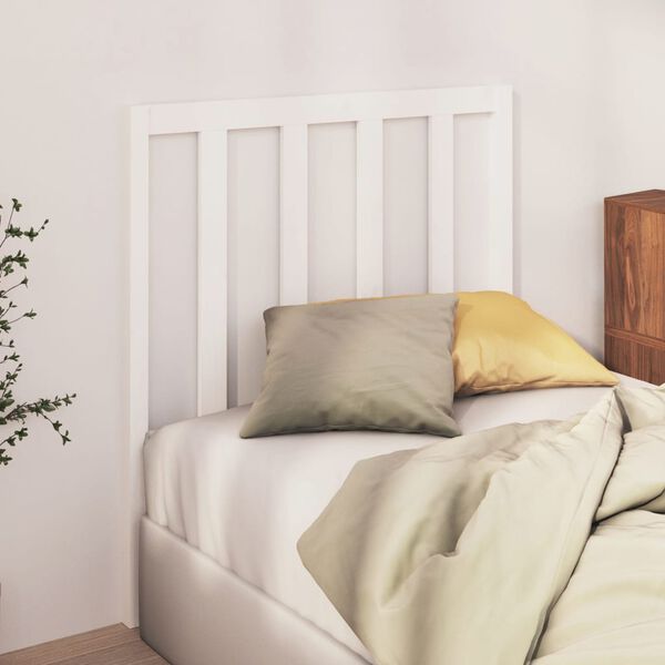 vidaXL Bed Headboard White 96x4x100 cm Solid Wood Pine