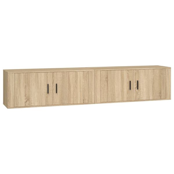vidaXL Wall-mounted TV Cabinets 2 pcs Sonoma Oak 100x34.5x40 cm