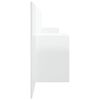 vidaXL Bed Headboard with Cabinets High Gloss White Engineered Wood