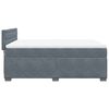 vidaXL Box Spring Bed with Mattress Dark Grey Double Velvet
