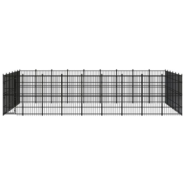 vidaXL Outdoor Dog Kennel Steel 49.77 m&sup2;