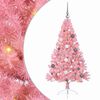 vidaXL Artificial Pre-lit Christmas Tree with 150 LEDs Pink 150 cm PVC