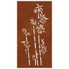 vidaXL Garden Wall Decoration 105x55 cm Corten Steel Bamboo Design