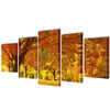 vidaXL Canvas Wall Print Set Maple 200 x 100 cm