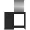 vidaXL Dressing Table with Mirror Black 90x50x132.5 cm Engineered Wood