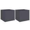 vidaXL Planters 2 pcs Anthracite 49x47x46 cm Steel