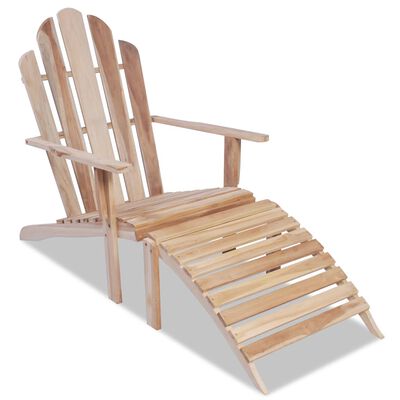 vidaXL Adirondack Chair Solid Teak Wood