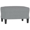 vidaXL Sofa Chair with Footstool Light Grey 60 cm Fabric