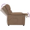 vidaXL Massage Chair Brown Fabric
