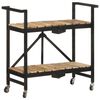 vidaXL Kitchen Trolley 87x36x81 cm Solid Mango Wood