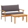 vidaXL Garden Sofa Set 2 pcs Anthracite Solid Acacia Wood