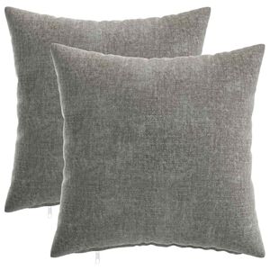 vidaXL Cushion Cover 2 pcs HEERLEN Dark Grey 40 x 40 cm