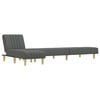 vidaXL L-shaped Sofa Bed Dark Grey 255x140x70 cm Fabric
