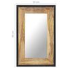 vidaXL Mirror 80x50 cm Solid Mango Wood