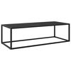vidaXL Coffee Table Black with Black Glass 120x60x35 cm