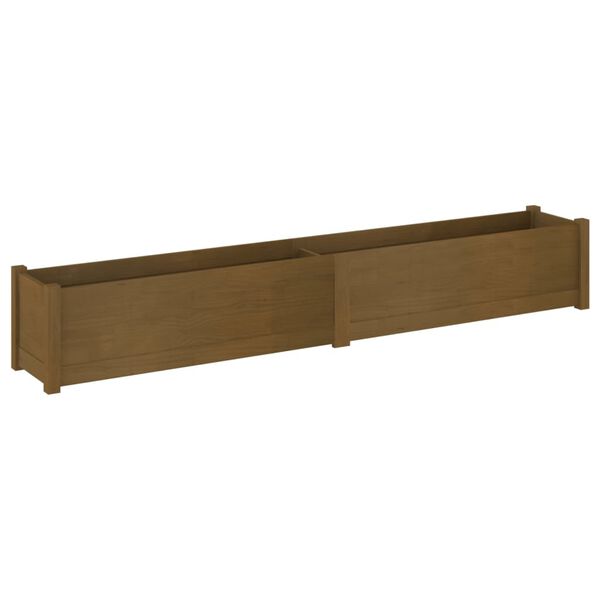 vidaXL Garden Planter Honey Brown 200x31x31 cm Solid Pinewood