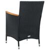 vidaXL Garden Dining Chairs 4 pcs Poly Rattan Black