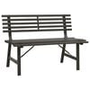 vidaXL Garden Bench 110 cm Steel Black