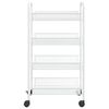 vidaXL 4-Tier Kitchen Trolley White 46x26x85 cm Iron