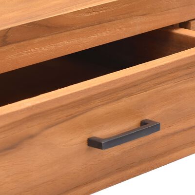 vidaXL Desk with 2 Drawers 100x40x75 cm Teak Wood