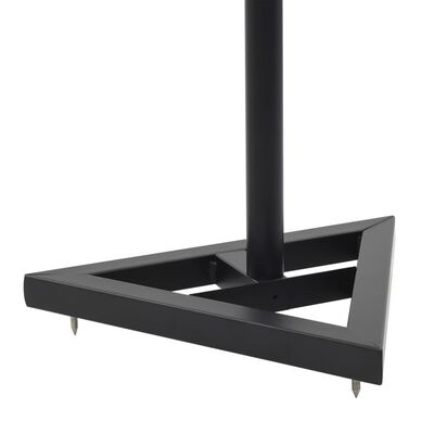 vidaXL Studio Monitor Speaker Stands 2 pcs Black Steel