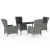 vidaXL 5 Piece Garden Dining Set Light Grey