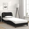 vidaXL Bed Frame without Mattress "Hvar" Black 90x190 cm Faux Leather