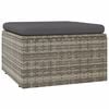 vidaXL 5 Piece Garden Lounge Set with Cushions Grey Poly Rattan