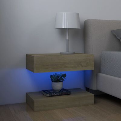 vidaXL Bedside Cabinet Sonoma Oak 60x35 cm Engineered Wood