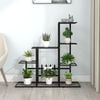 vidaXL Flower Stand 94.5x25x88 cm Black Metal