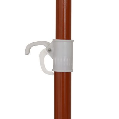 vidaXL Parasol with Steel Pole 180 cm Taupe