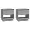 vidaXL Bedside Cabinets 2 pcs Concrete Grey 45x34x44cm Engineered Wood