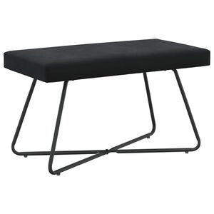 vidaXL Bench Plain Black 80 x 40 x 45 cm Velvet