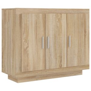 vidaXL Sideboard Sonoma Oak 92x35x75 cm Engineered Wood
