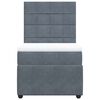vidaXL Box Spring Bed with Mattress Dark Grey King Single Velvet